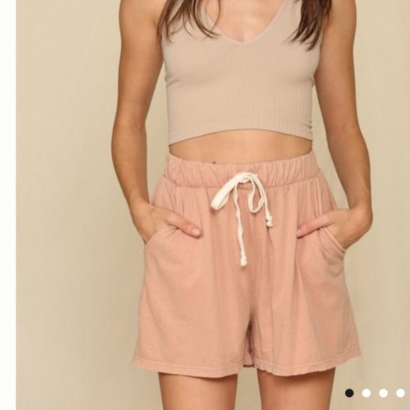 NWT Dusty Salmon Knit Jersey shorts by together - Picture 1 of 3